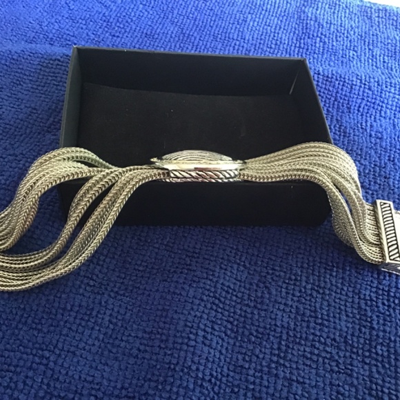 Large bracelet with crystalline stones - silver and golden tone - Picture 10 of 11